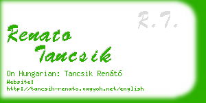 renato tancsik business card