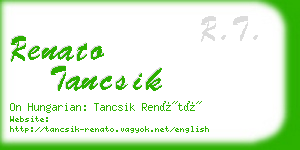 renato tancsik business card